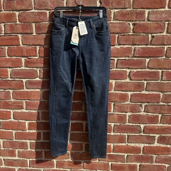 prAna Soma Jean Mid-Rise Stretch Tinted Black Women's 10/30 NEW - Picture 8 of 8